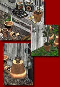 gothic garden flower pots